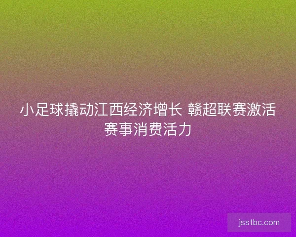 小足球撬动江西经济增长 赣超联赛激活赛事消费活力