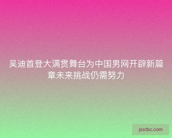 吴迪首登大满贯舞台为中国男网开辟新篇章未来挑战仍需努力